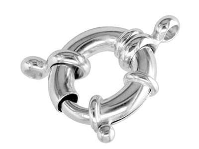 Sterling silver bolt-ring 12mm with 'figure-of-eight' rings.