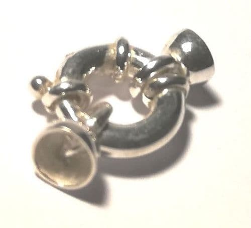 Sterling Silver Bolt-Ring with 'dome' ends.