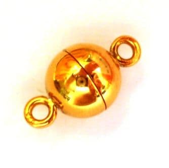 Sterling Silver Magnetic Clasp Yellow gold plated