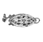 Sterling Silver Oval Filigree Clasp