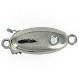 Traditional 'fish hook' pearl catch in silver No. 17