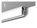MINI Picture Hanging Rail (Silver, 200cm) inc fittings