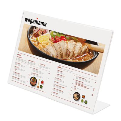 Slanted Free-Standing Acrylic Photo Frame: A4 Landscape