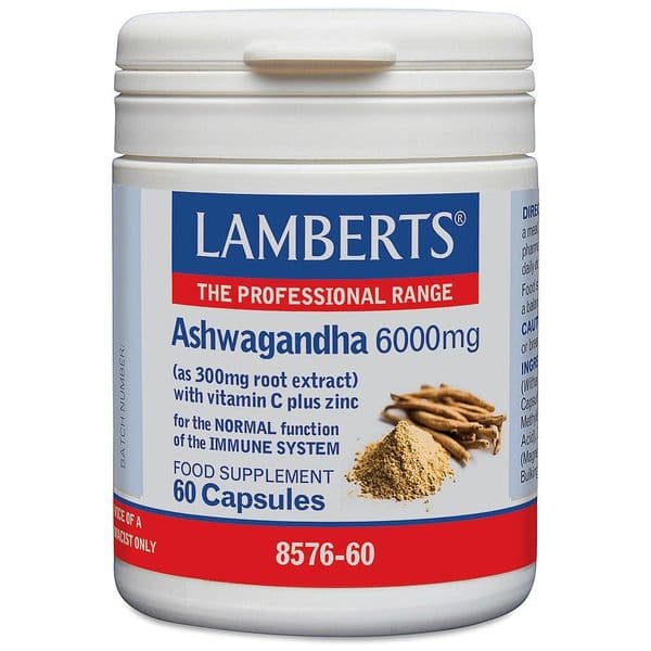 Ashwagandha 60 Capsules 6000mg - Lamberts