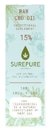 CBD Oil 1500mg Surepure 10ml (15%) - Hemp/Cannabis Special offer + Free Delivery