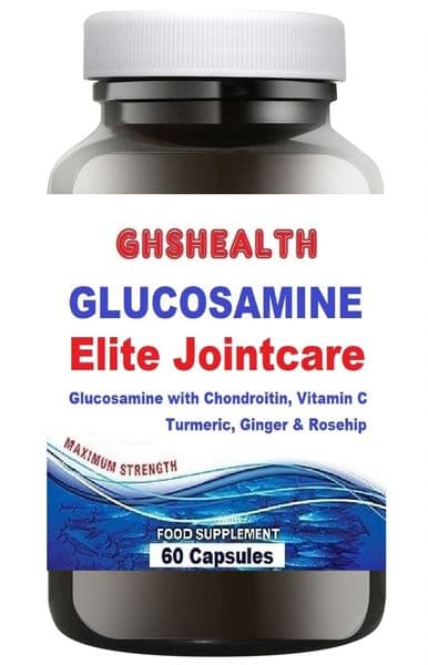 Glucosamine Elite Jointcare 60 Capsules with Chondroitin/Vit C/Turmeric/Ginger & Rosehip