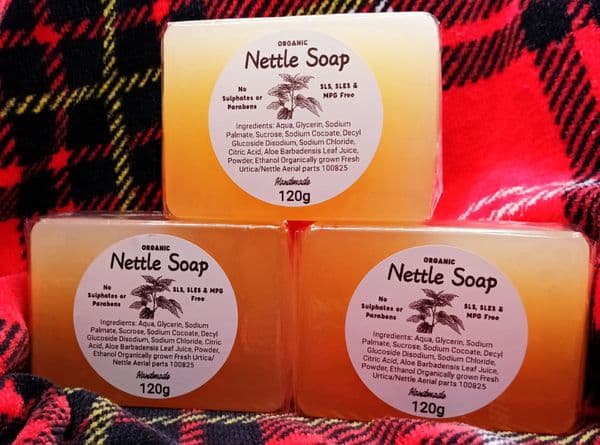 Handmade Nettle Soap 120gx3=360g (Improved Formula)