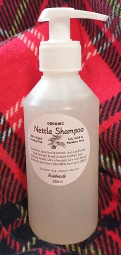 Handmade Organic Nettle Shampoo 250ml + Limited Edition Pump Action Top