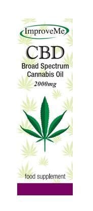 Improve Me Cbd Oil 2000mg - 20% - Broad Spectrum Cannabis Oil - Light tasting + Free Delivery