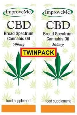 Improve Me Cbd Oil 500mg - 5% - Broad Spectrum Cannabis Oil - Light tasting + Free Delivery