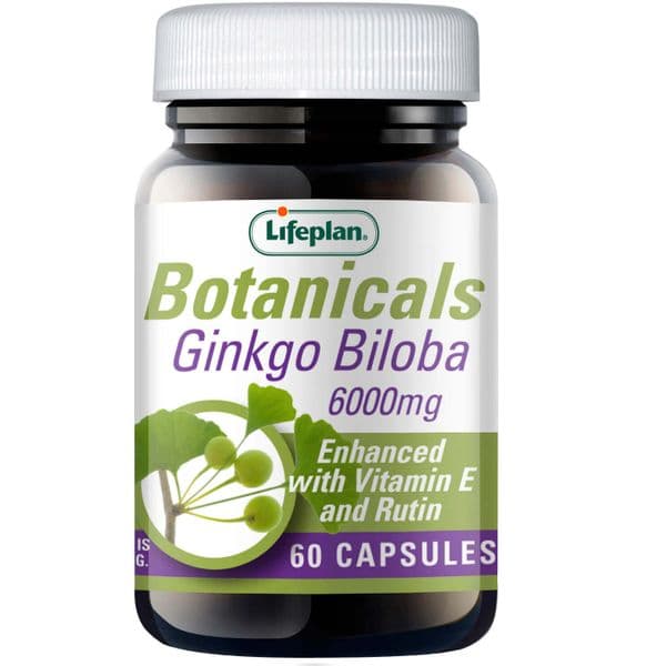Lifeplan Ginkgo Biloba 6000mg 60 capsules - High Strength
