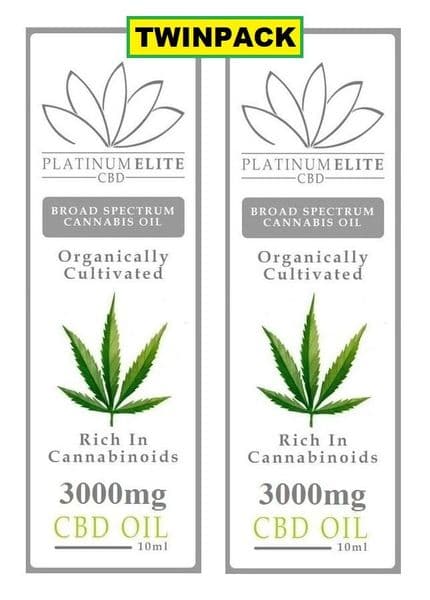 Platinum Elite Cbd Oil 3000mg (30%) 10mlx2 - Twin Pack Special Offer