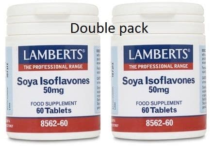 Soya Isoflavones 50mg 60x2= 120 tablets - Lamberts Healthcare