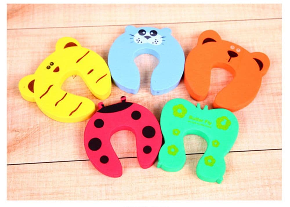 5 x Baby Child Kids Animal Door Stopper Jammer Safety Finger Protector
