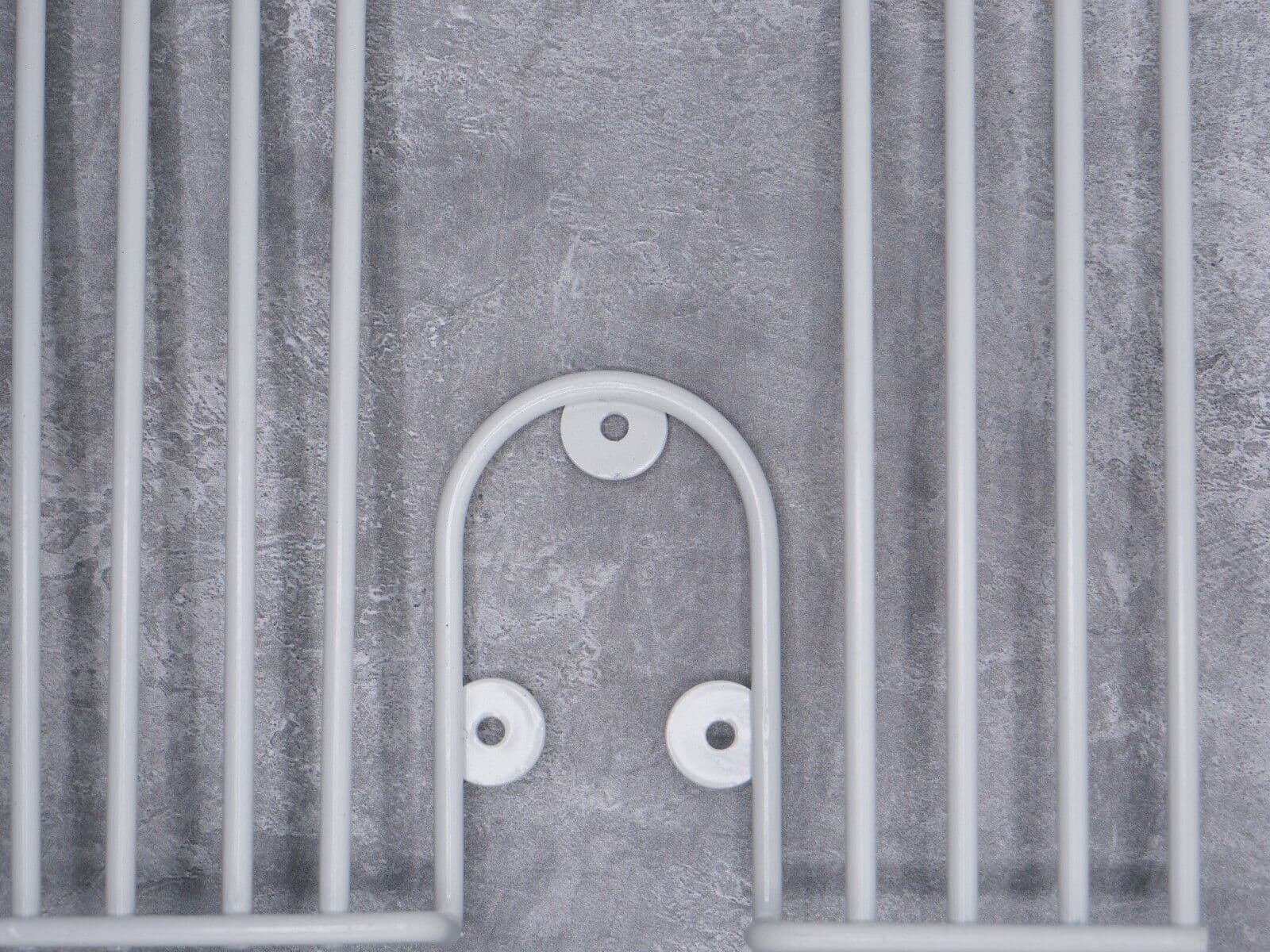 White Cupboard Hanging Organiser Wine Glass Holder Metal Shelf Rack