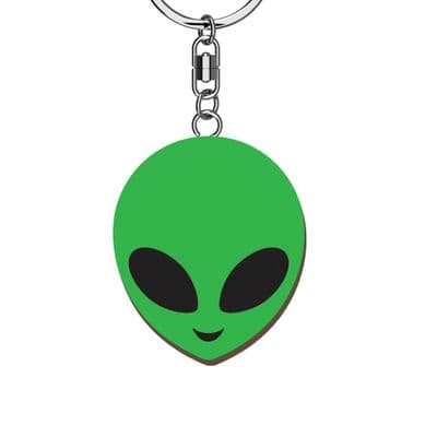 Alien Wooden Keyrings