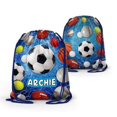 Archie Personalised Drawstring Bag