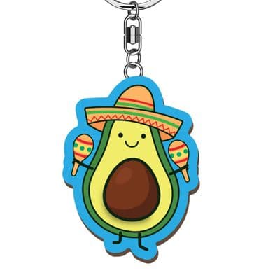 Avocado Wooden Keyrings
