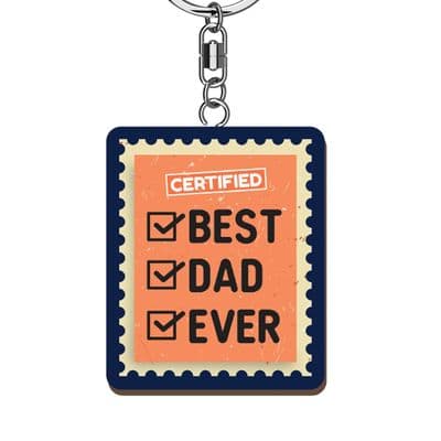 Best Dad Ever Wooden Keyrings