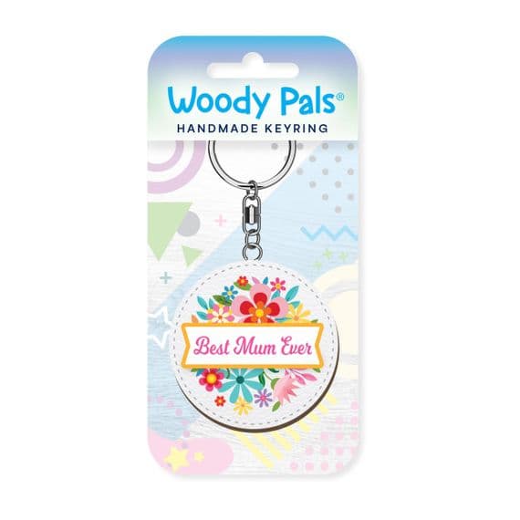 Best Mum Ever Wooden Keyrings