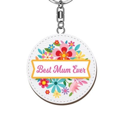Best Mum Ever Wooden Keyrings