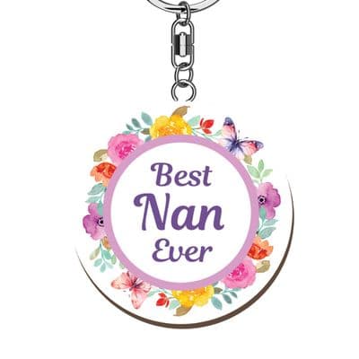 Best Nan Ever Wooden Keyrings