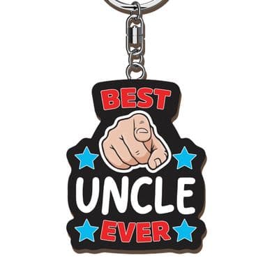 Best Uncle Ever Wooden Keyrings