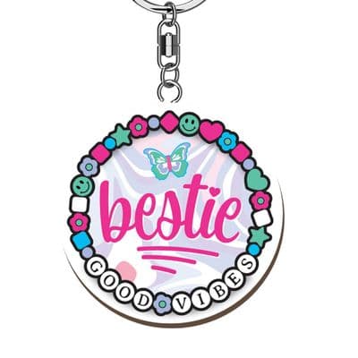 Bestie Wooden Keyrings