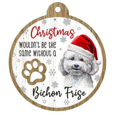 Bichon Frise Pet Christmas Decoration