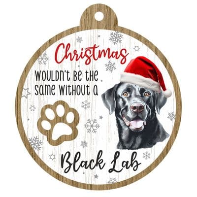 Black Lab Pet Christmas Decoration