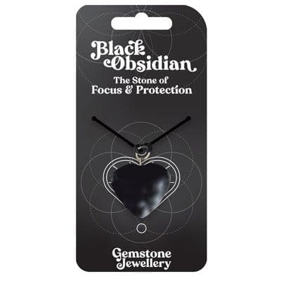 Black Obsidian Heart Necklace
