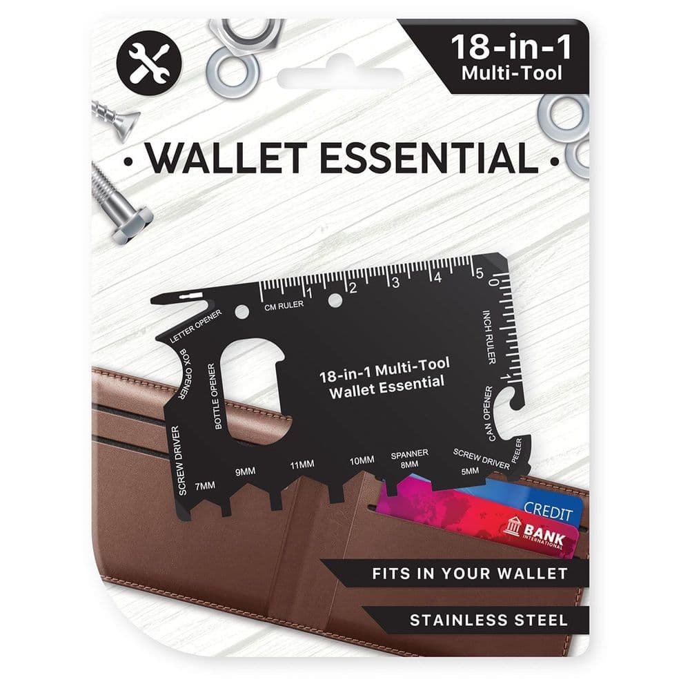 Blank Black Wallet Essential Multitool
