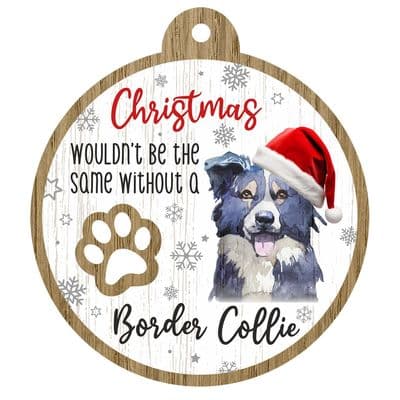 Border Collie Pet Christmas Decoration