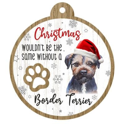 Border Terrier Pet Christmas Decoration
