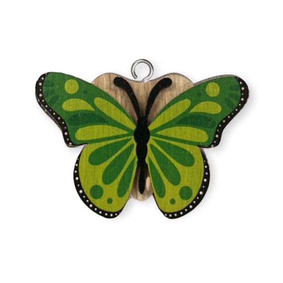 Butterfly 3 Wooden Keyring