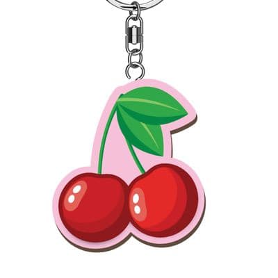 Cherries Wooden Keyrings
