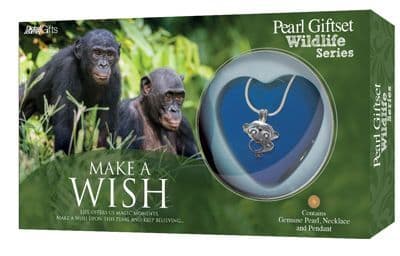 Chimpanzee Pearl Giftset with Wildlife Pendant