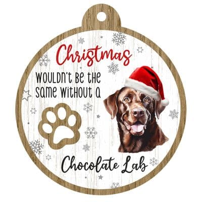 Chocolate Lab Pet Christmas Decoration