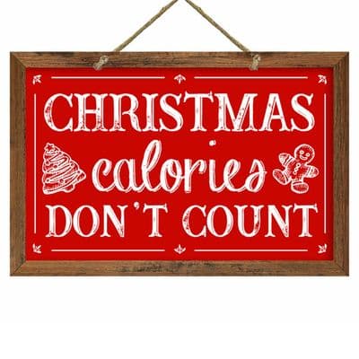 Christmas Calories Christmas Framed Sign