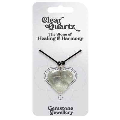 Clear Quartz Heart Necklace