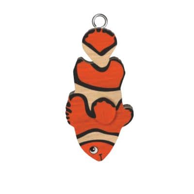 Clownfish Wooden Keyring