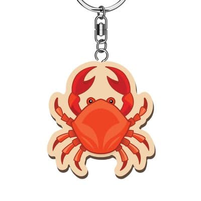 Crab Wooden Keyrings