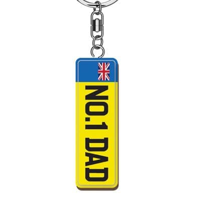 Dad Plate Wooden Keyrings