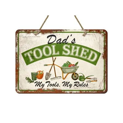 Dad's Tool Shed Metal Sign