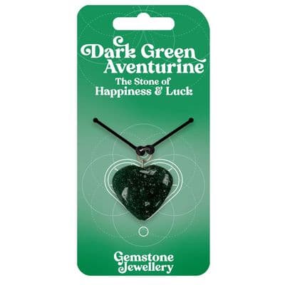 Dark Green Aventurine Heart Necklace