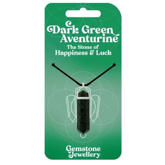 Dark Green Aventurine Pendant Necklace