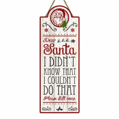 Dear Santa Christmas Tall Sign