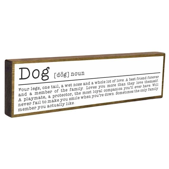 Dog Mini Rustic Wood Sign