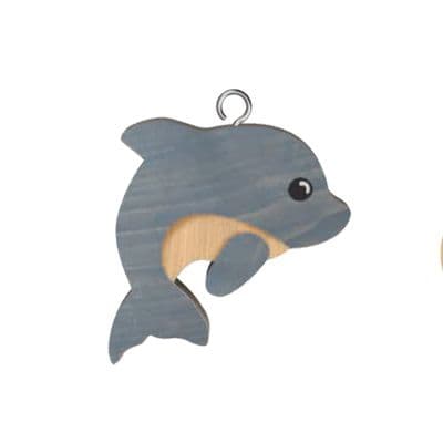 Dolphin Wooden Keyring