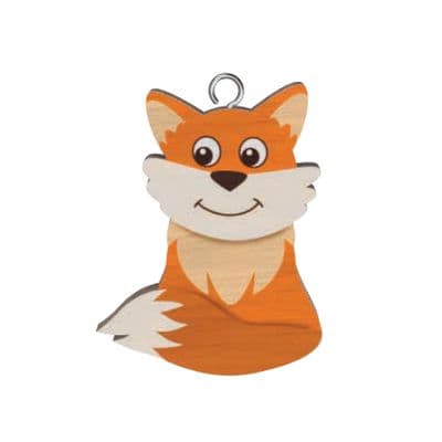 Fox Wooden Keyring